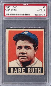 1948 Leaf #3 Babe Ruth – PSA GD 2